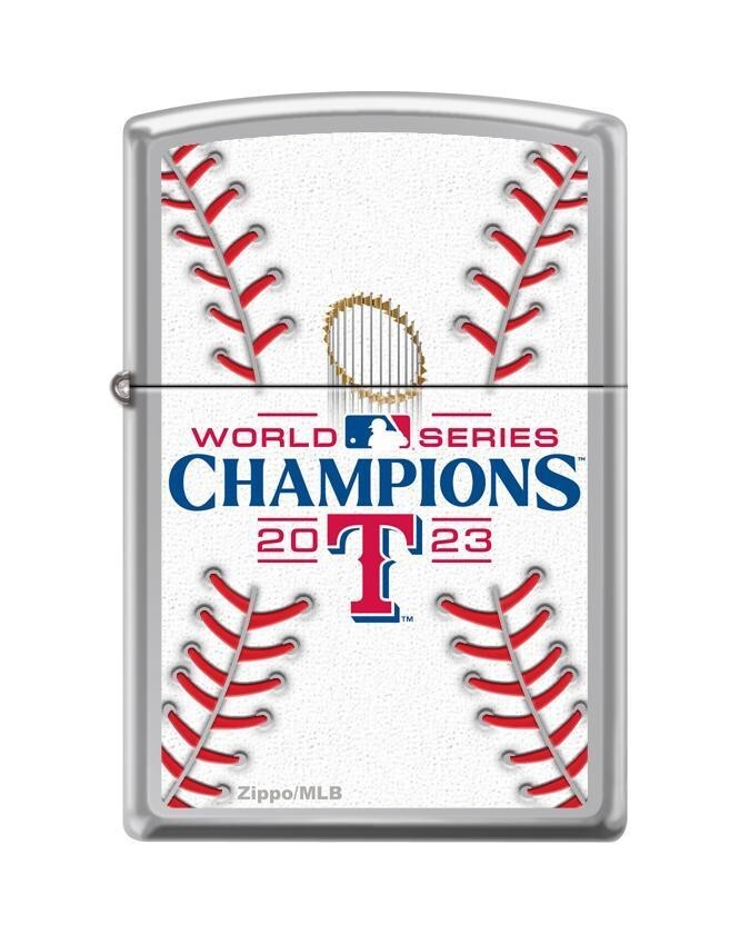 TEXAS RANGERS, 2023 WORLD SERIES CHAMPIONSHIP LOGO, WIND PROOF ZIPPO LIGHTER