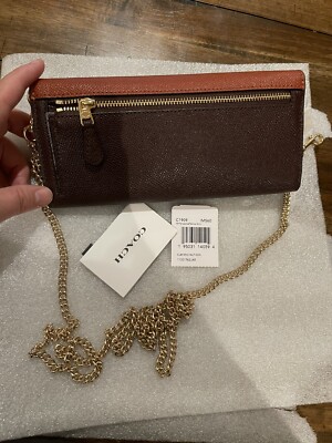 Coach C1909 Slim Envelope Wallet With Chain In Colorblock