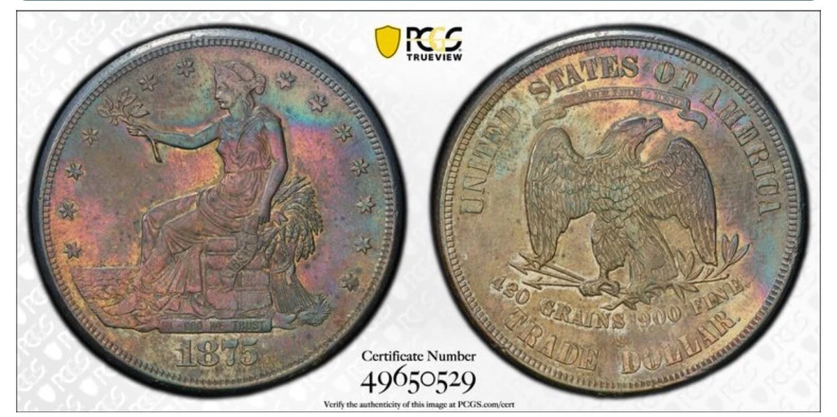 Silver 1875 Year US Trade Dollars (1873-1885) for sale | eBay