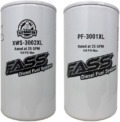 #ad FASS Titanium Series Fuel Filter Combo Package XWS 3002XL PF 3001XL $39.00