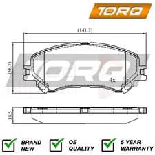Brake Pads Set Front Torq Fits Renault Scenic Megane Grand Espace Talisman