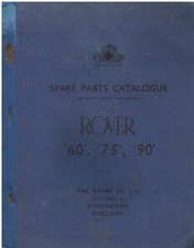 ROVER P4 60 75 90 ORIGINAL 1953 FACTORY PARTS CATALOGUE