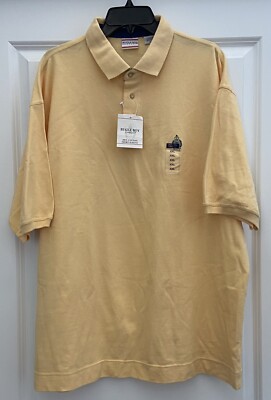Bugle Boy Vintage Cotton Yellow Polo Shirt New With Tags Size XXL