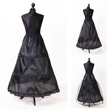 Black crinoline petticoat underskirt size 32-58 S-XXXL with 2 or 3 Rings Lafairy