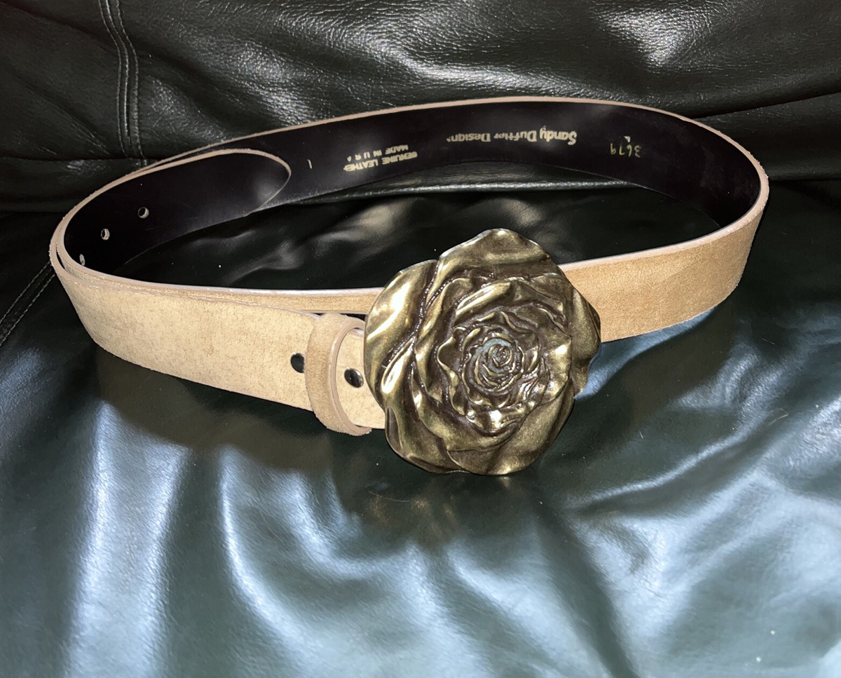 Vintage EA Sandy Dufter Made In Italy Large Fashion Belt 