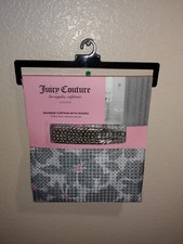JUICY COUTURE SHOWER CURTAIN WITH HOOKS 70 X 72 FLOWERS SHOWER CURTAIN NEW