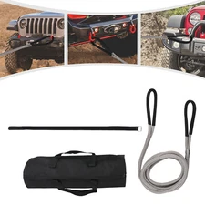Grey Elasticity Recovery Rope Kit 15100lbs Long Towing Rope with Handbag