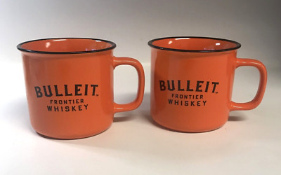 Bulleit Bourbon Frontier Whiskey Ceramic Mugs - Pair