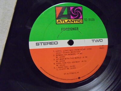FOREIGNER SELF TITLED ON ATLANTIC RECORDS | eBay