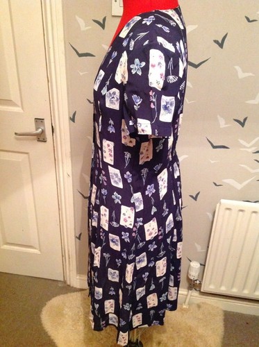 Stunning Vintage MONSOON tea dress, 8/ 10, 36, vgc, 80s, 37" L, 36" bust, 30" w. - Picture 4 of 7