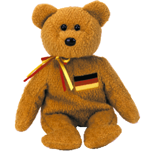 TY  BUDDY GERMANIA THE BEAR-GERMAN EXCLUSIVE MWMT - Picture 1 of 1