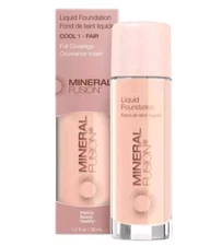 Mineral Fusion Full Coverage Foundation, Liquid Foundation - Cool 1 - Fair
