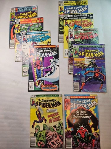 Amazing Spider-Man 220 221 222 223 224 225 226 227 228 &229-  10 raw comic lot
