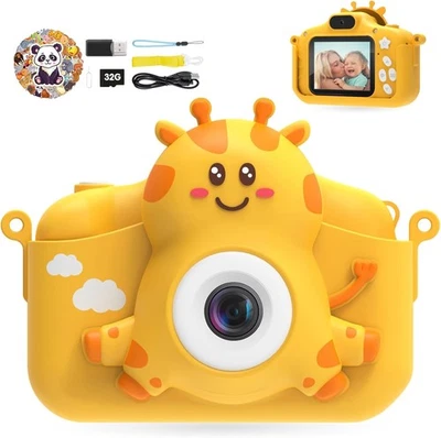 TIATUA Kinderkamera, 1080P Kamera Kinder mit 2.0?-Bildschirm & 32GB Karte,