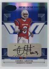 2006 Leaf Certified Materials Mirror Blue Signatures Cedric Griffin Auto 00ji