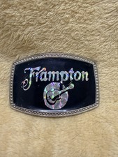 Vintage ORIGINAL Peter Frampton Band Belt Buckle Prizm Black Chrome