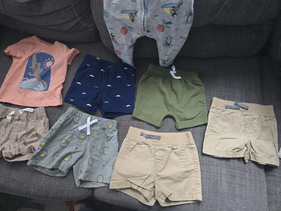 Paquete Cat & Jack, Carters y Disney Bebé Niño Ropa Talla 6/9 Meses Pre-Debido Foto 2 de 3