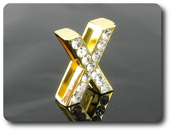 Pendentif Diamant CZ 13X3 Mm Vergoldet 18 K-image