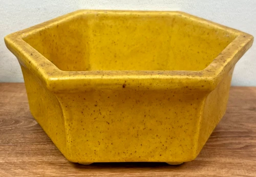 Haeger Pottery Vintage MCM Planter 4003 USA Mustard Yellow Succulent Boho Decor
