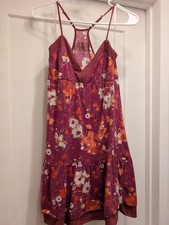F.A.N.G. Fang Mini Dress Floral Ruffle Hem Fa...