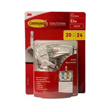 3M Command Damage Free Hanging Strips, Small Wire Hooks, (20 Hooks, 24 Strips) 0.54 per strip