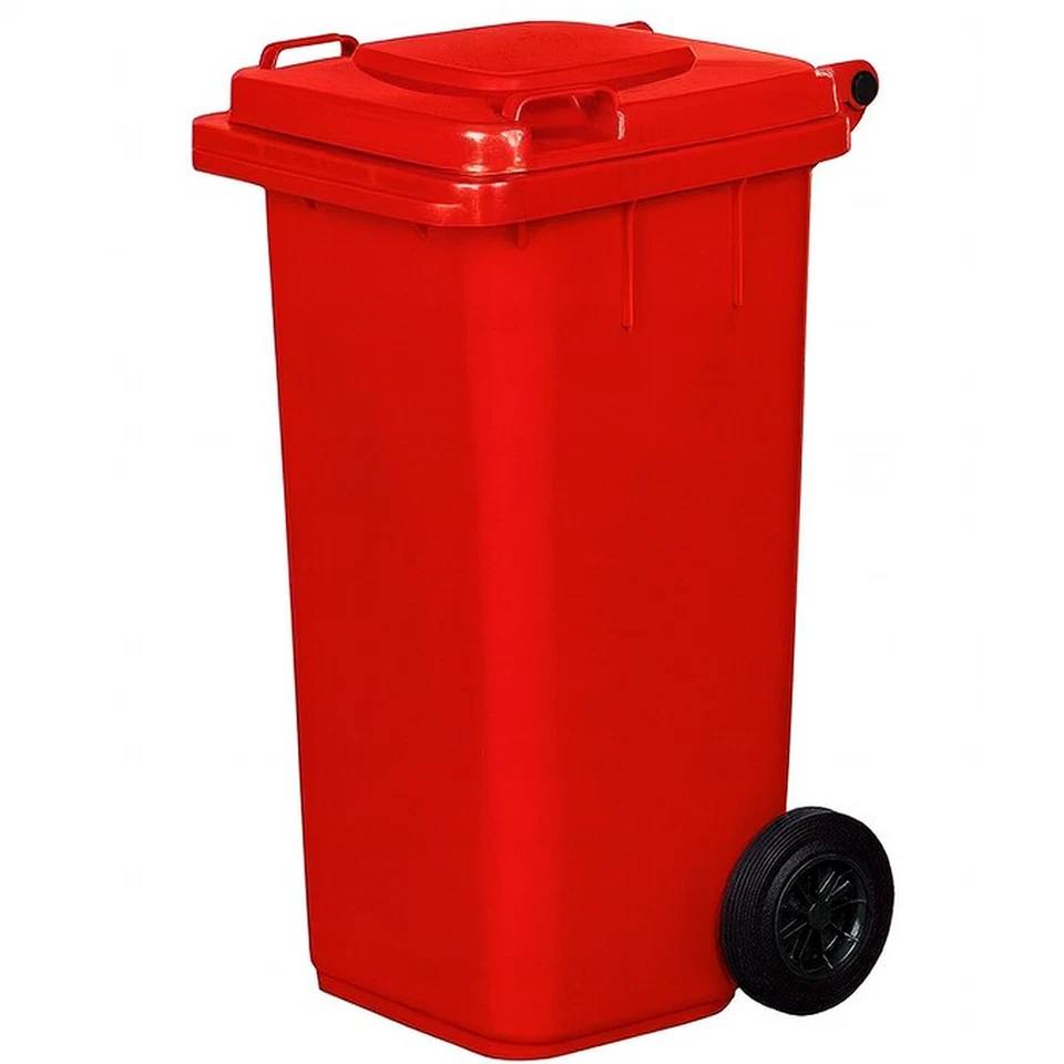 Mülltonne Müllbehälter 120L mit Deckel 2 Rad Behälter Abfalltonne 6 Farben - Bild 3 von 4