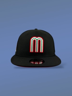 New Era 9Fifty Snapback WBC Mexico W/Flag Black/Black - Red UV OSFM - NWT