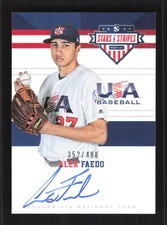 Alex Faedo 2017 Panini Stars & Stripes USA Baseball CNT Signatures #/499 Auto #6