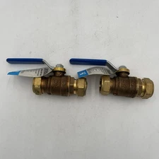 NEW!! 2 Pack Everbilt 3/4" Brass Compression Ball Valve Lead-Free 107-024EB