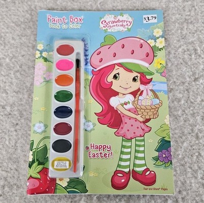 NEW Strawberry Shortcake Paint Box Book to Color Activity Fruitastic Fun 2013