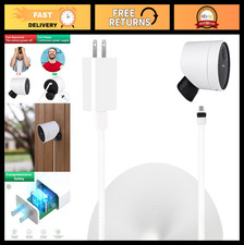 25Ft Weatherproof USB Power Cable for SimpliSafe Wireless Outdoor Camera - White