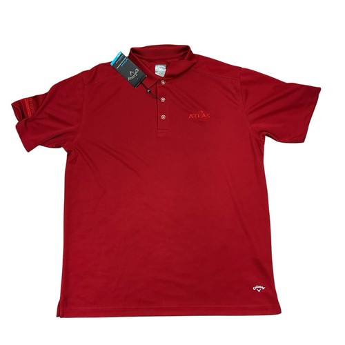 Callaway Opti Dri Polo Shirt Mens Large Golf Performance Red New with Tags NWT - Picture 2 of 12