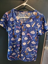 Women's Small Blue Scrub Top By GT Performance