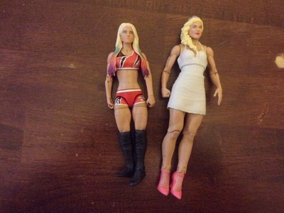 Alexis Bliss Lacy Evans loose 2 action figure lot female WWE toys 6 inch