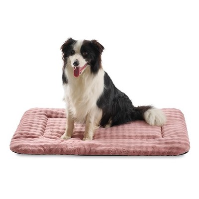 Yaning Dog Bed Mat Crate Pad for Large Dogs, 36''L x 23''W x 1.5''Th, Dusty Pink 
