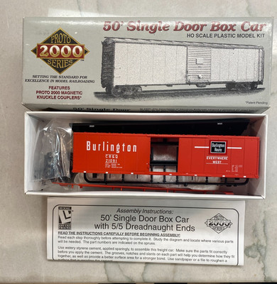 Proto 2000 21553 HO Burlington 50' Einzel-Tür Boxcar Bausatz #21091