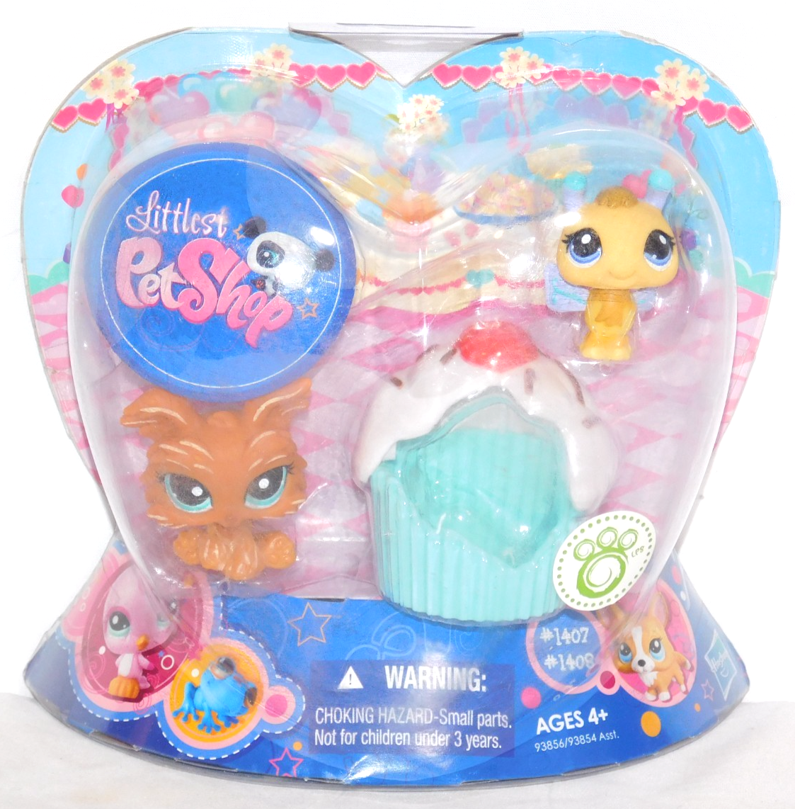 New Littlest Pet Shop 1407 Yorkie 1408 Bumble Bee Accessory Set