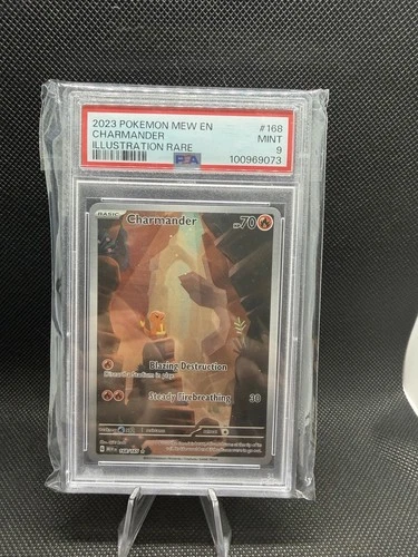 Pokémon Charmander TCG Scarlet Violet-151 Illustration Rare Card 168/165 PSA 9