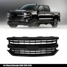 Front Bumper Upper Grille Gloss Black For Chevy Silverado 1500 2016 2017 2018 Front Bumper Upper Grille Gloss Black For Chevy Silverado 1500 2016 2017 2018