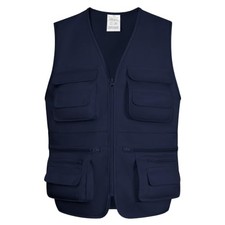 Fishing Vest for Men Outdoor, Utility Safari Cargo Vest With 8 Large Navy