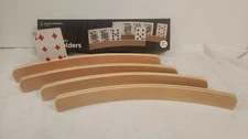 Panorama Wooden Playing Card Holders/Racks - Set of 4 by Yellow Mountain Imports