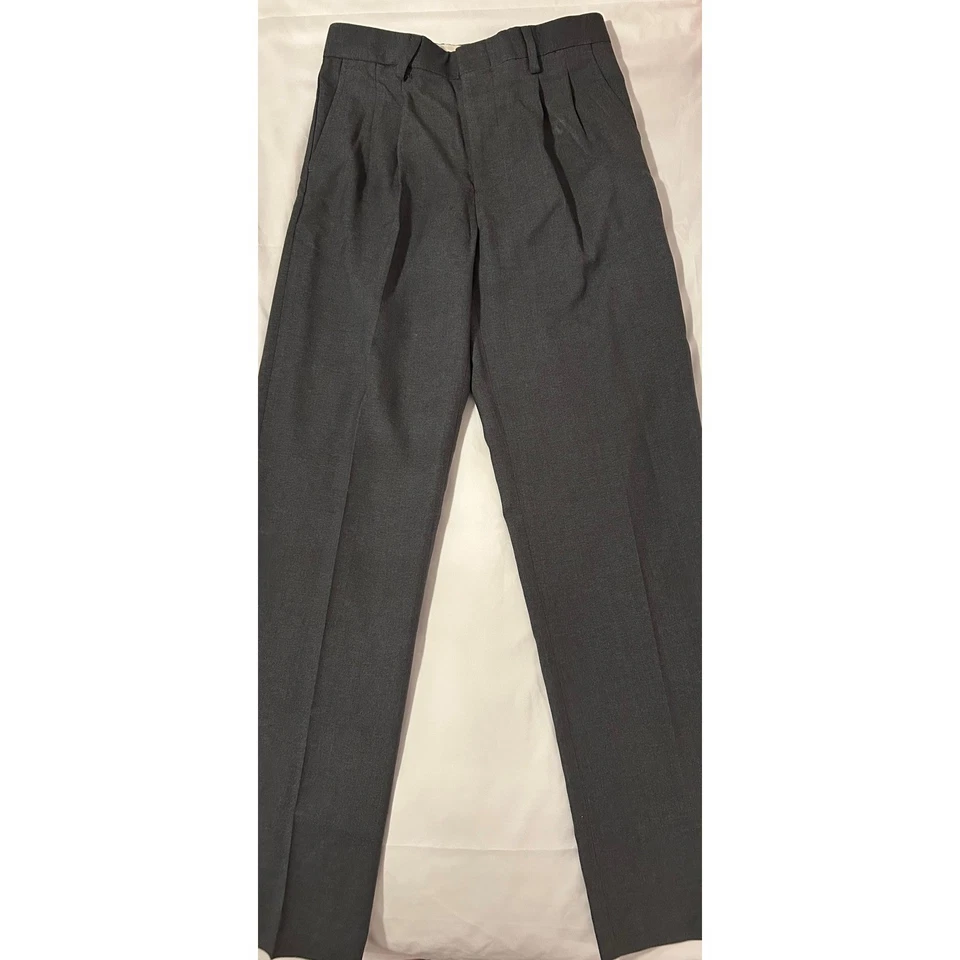 2 PAIRS Flynn O'Hara School Uniform Pants Pleated Gray Triblend Boy Teen Size18R - Image 4 of 4