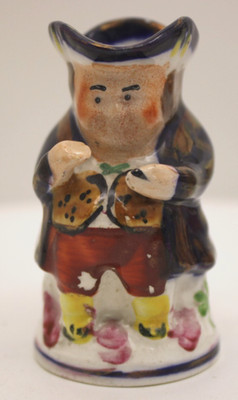 Antike Miniatur Allerton Gaudy walisischer Schnupftabakbecher Toby Krug 1929-42