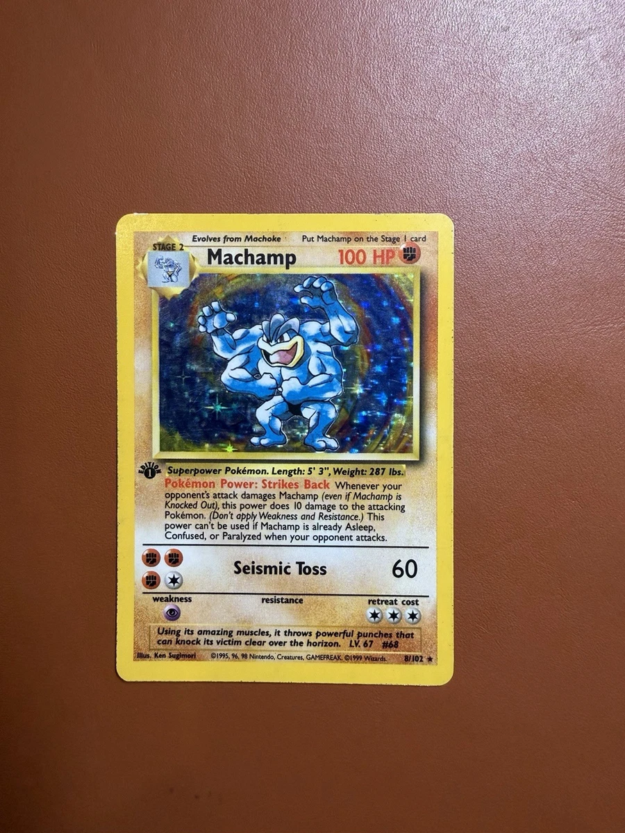 Machamp Pokémon TCG Shadowless Individual Collectible Card Game