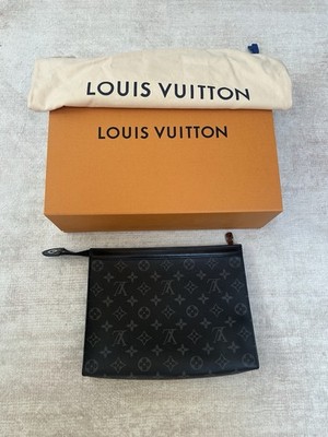 Auth LOUIS VUITTON POCHETTE VOYAGE MM M61692 Monogram Eclipse SP3107 Clutch Bag