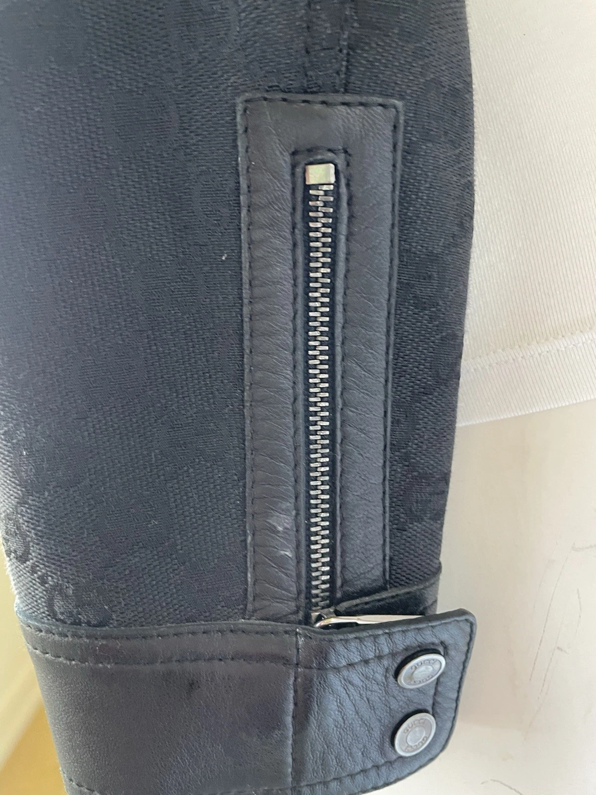 Giacca donna Gucci Monogram in tessuto e pelle