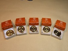Rare Antique Gold Plated Duncan/Charmore Pocket Yo Yo's,Lot of Five 1930's IOB 