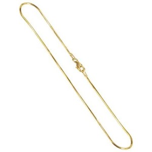 Authentic 1mm 14k GOLD PLATED STERLING SILVER 925 ITALIAN SNAKE CHAIN NECKLACE JEWELLERY