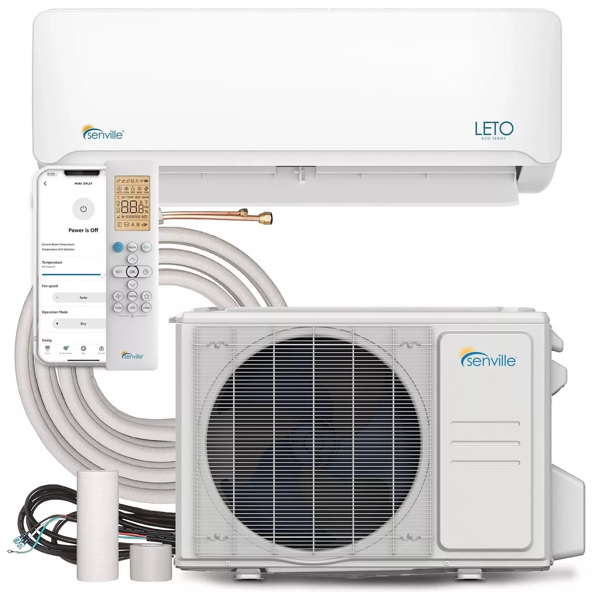 24000 BTU Ductless AC Mini Split Air Conditioner and Heat Pump 18 SEER 2 TON