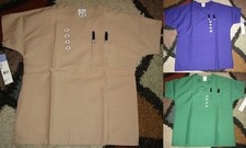 3 Pc White Swan Unisex V Neck Top Pocket Scrub Top Sz S 14000 Tan Ivy Purple